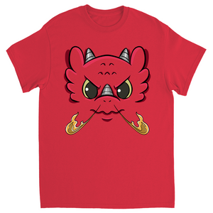 Angry Dragon - Emotion T-Shirt - Red (Adult Sizes)