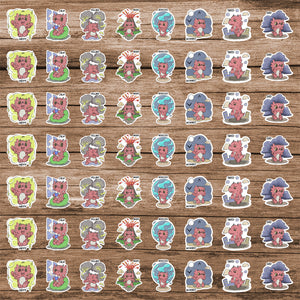 1'' Emotion Stickers - Diggory Doo