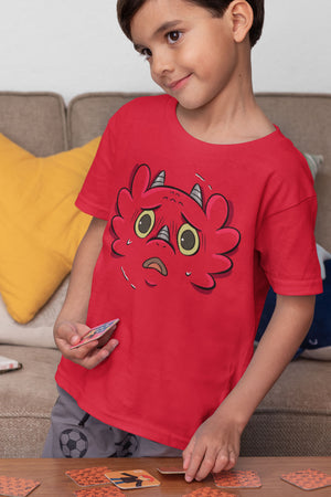 Scared Dragon - Emotion T-Shirts - Red (Youth Sizes)