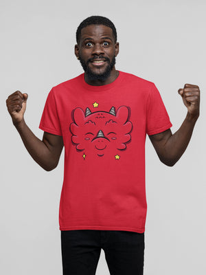 Happy Dragon - Emotion T-Shirt - Red (Adult Sizes)