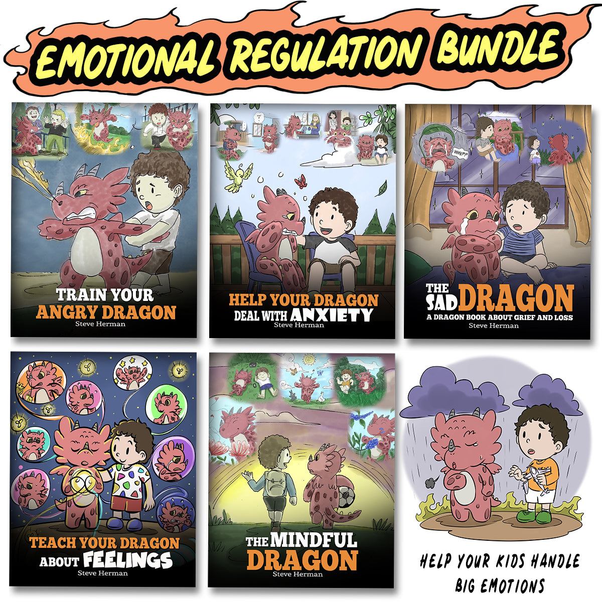 Emotional Regulation – 5 Books Bundle – Children’s Books to Help Kids Regulate Big Feelings (My Dragon Books)