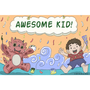 Awesome Kid Art Print (Dragon Affirmations For Kids)