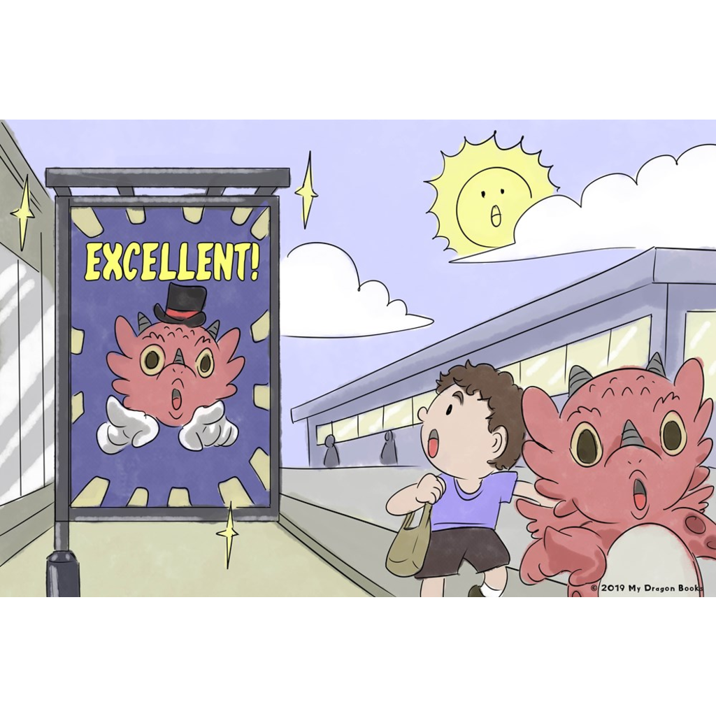 Excellent Art Print (Dragon Affirmations For Kids)