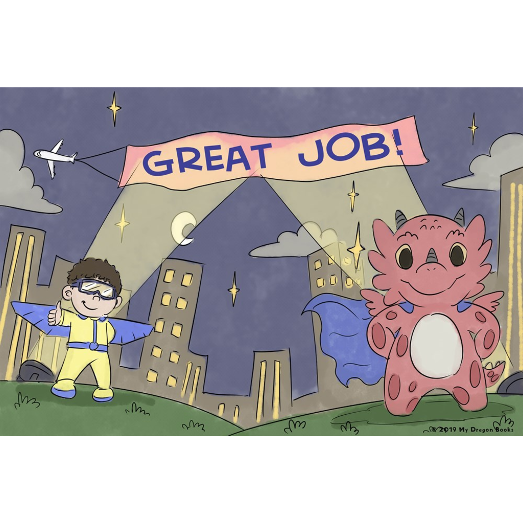 Great Job Art Print (Dragon Affirmations For Kids)