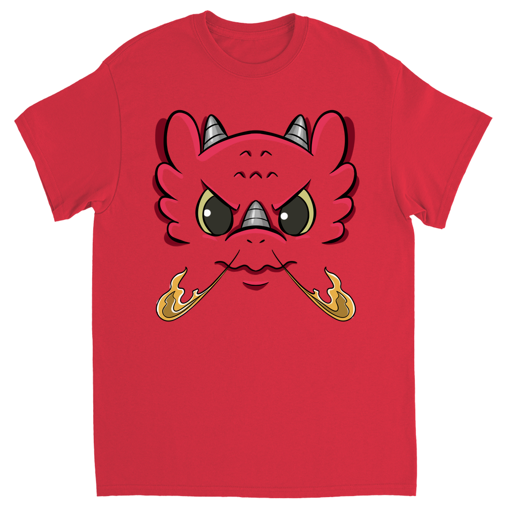 Angry Dragon - Emotion T-Shirt - Red (Adult Sizes)