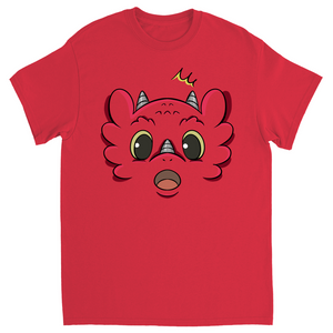 Surprised Dragon - Emotion T-Shirt - Red (Adult Sizes)