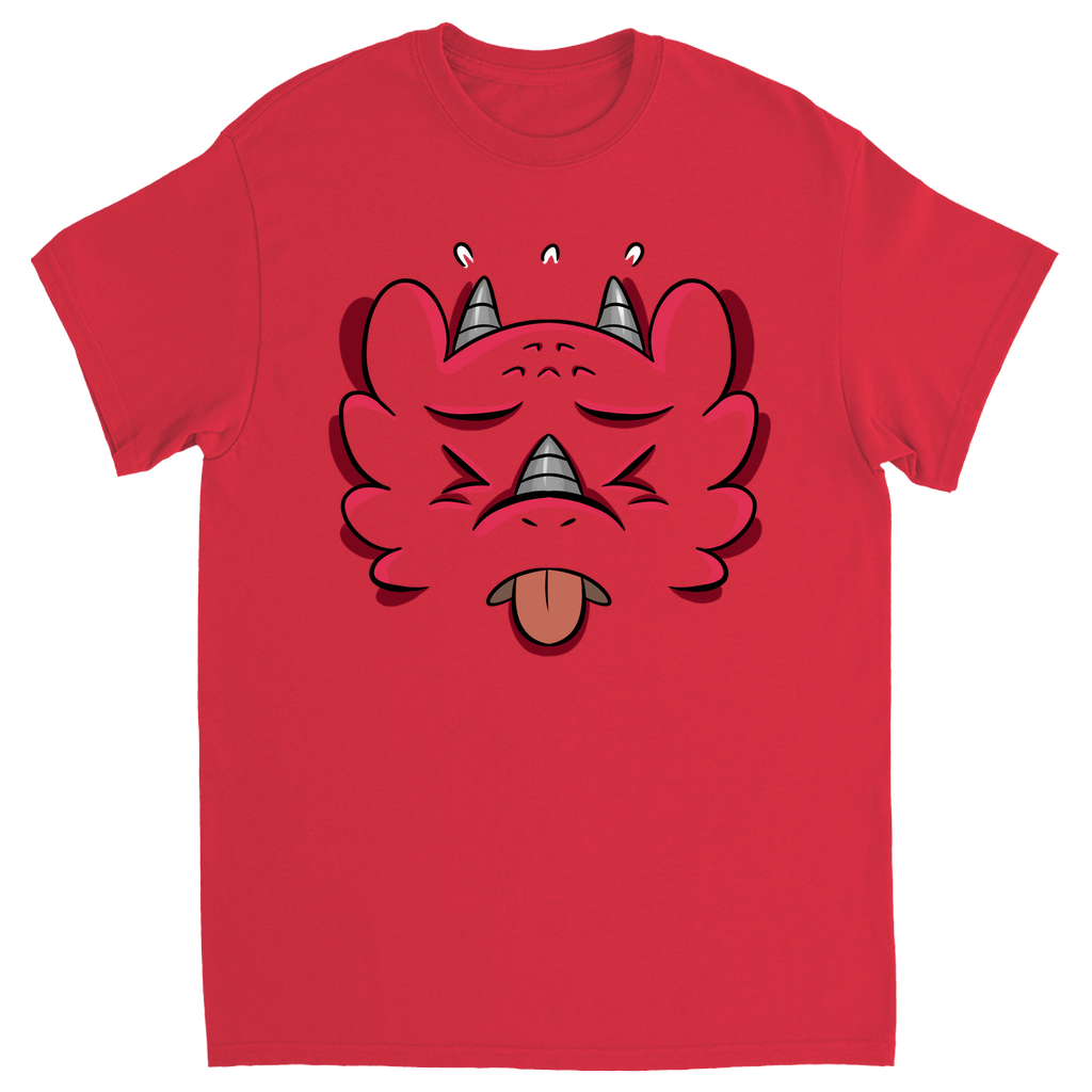 Disgusted Dragon - Emotion T-Shirt - Red (Adult Sizes)