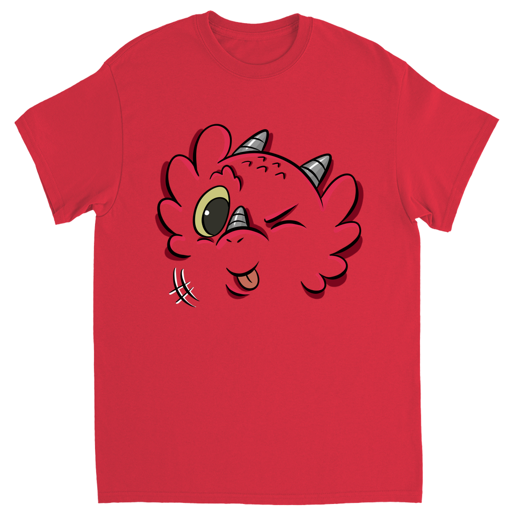 Silly Dragon - Emotion T-Shirt - Red (Adult Sizes)