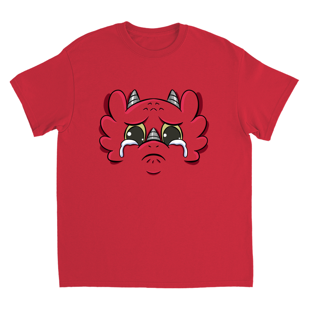 Sad Dragon - Emotion T-Shirts - Red (Youth Sizes)