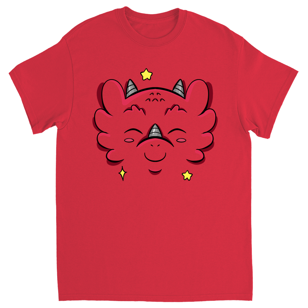 Happy Dragon - Emotion T-Shirt - Red (Adult Sizes)