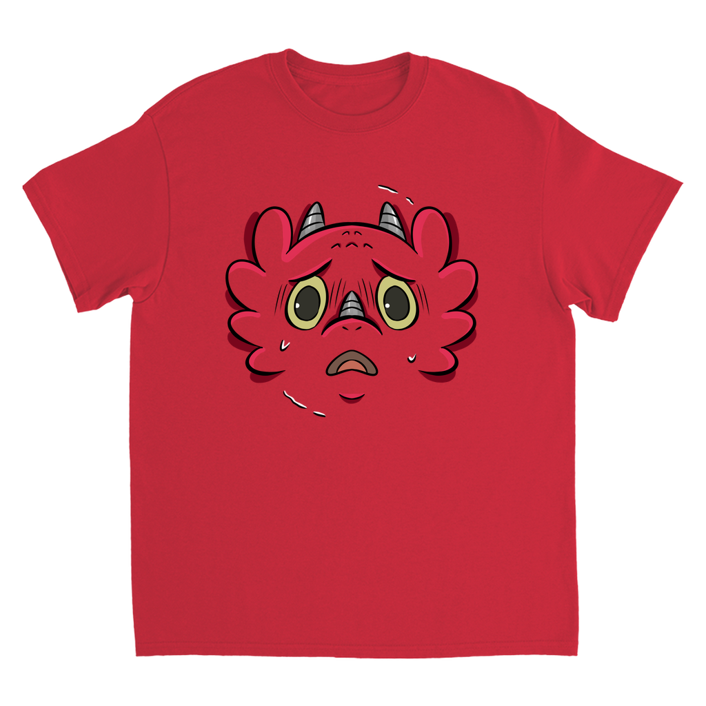 Scared Dragon - Emotion T-Shirts - Red (Youth Sizes)
