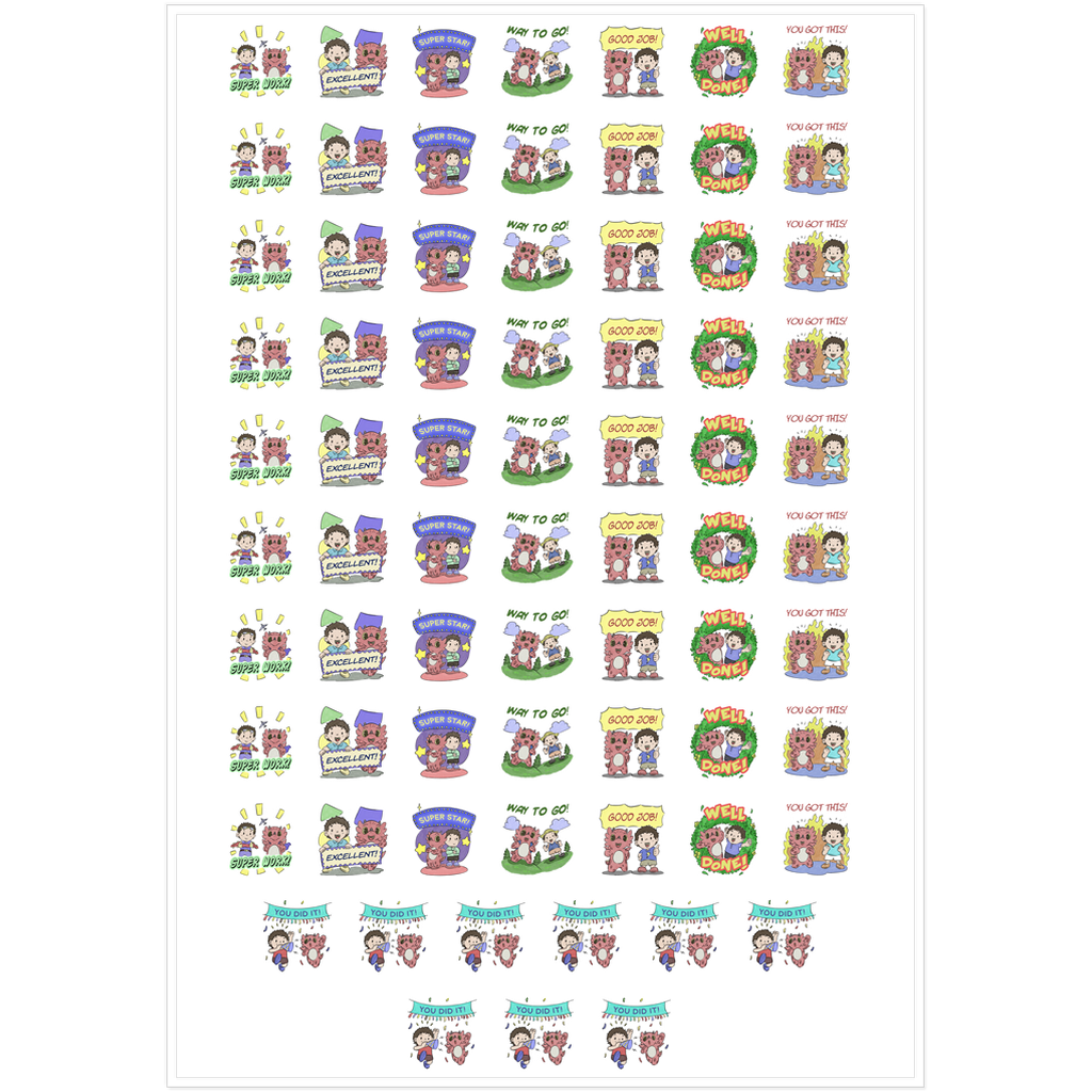 1'' Affirmation Stickers - Diggory Doo and Drew