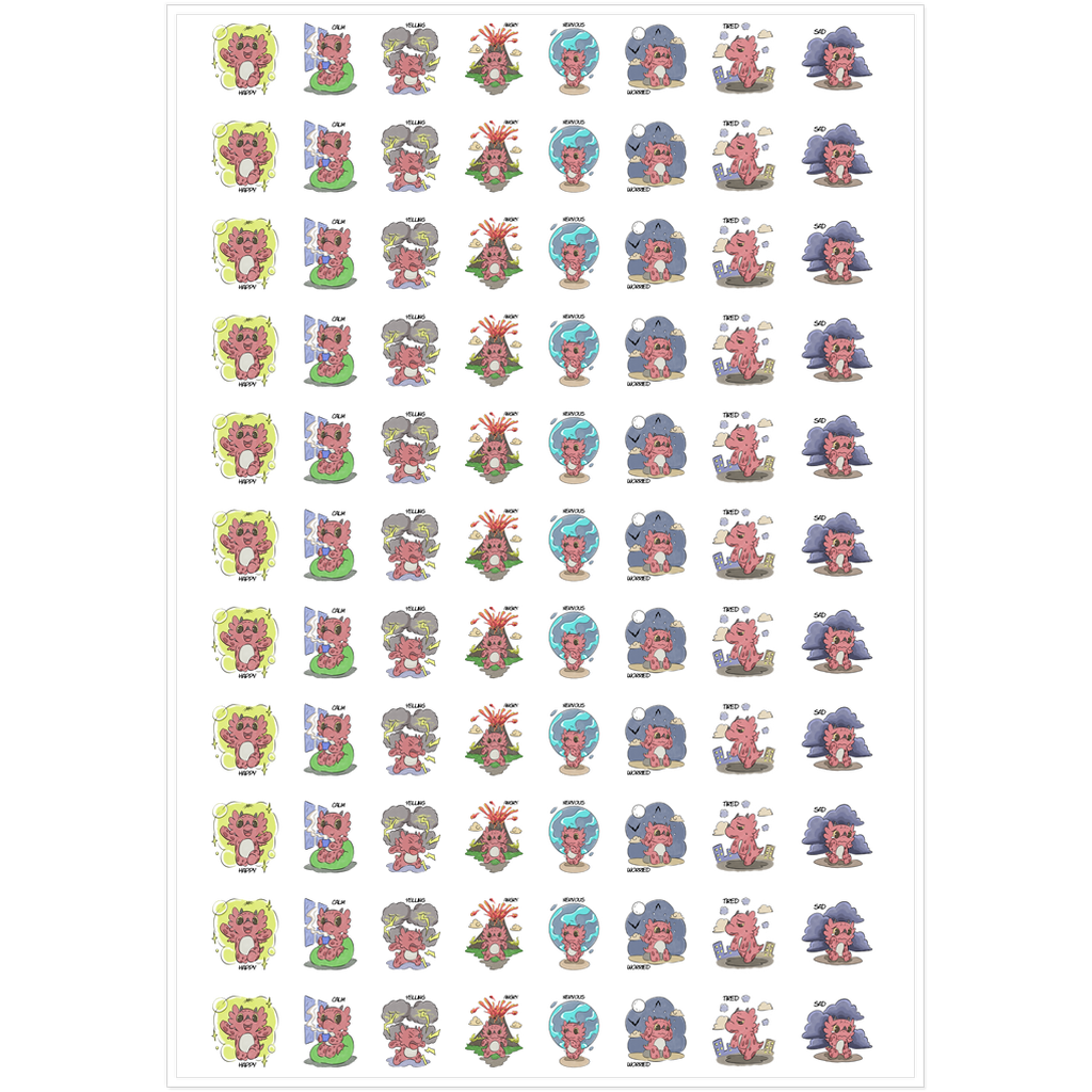 1'' Emotion Stickers - Diggory Doo