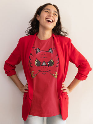 Angry Dragon - Emotion T-Shirt - Red (Adult Sizes)