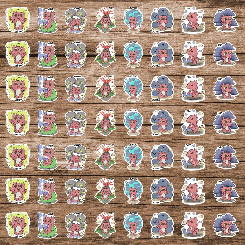 1'' Emotion Stickers - Diggory Doo