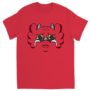 Sad Dragon - Emotion T-Shirt - Red (Adult Sizes)