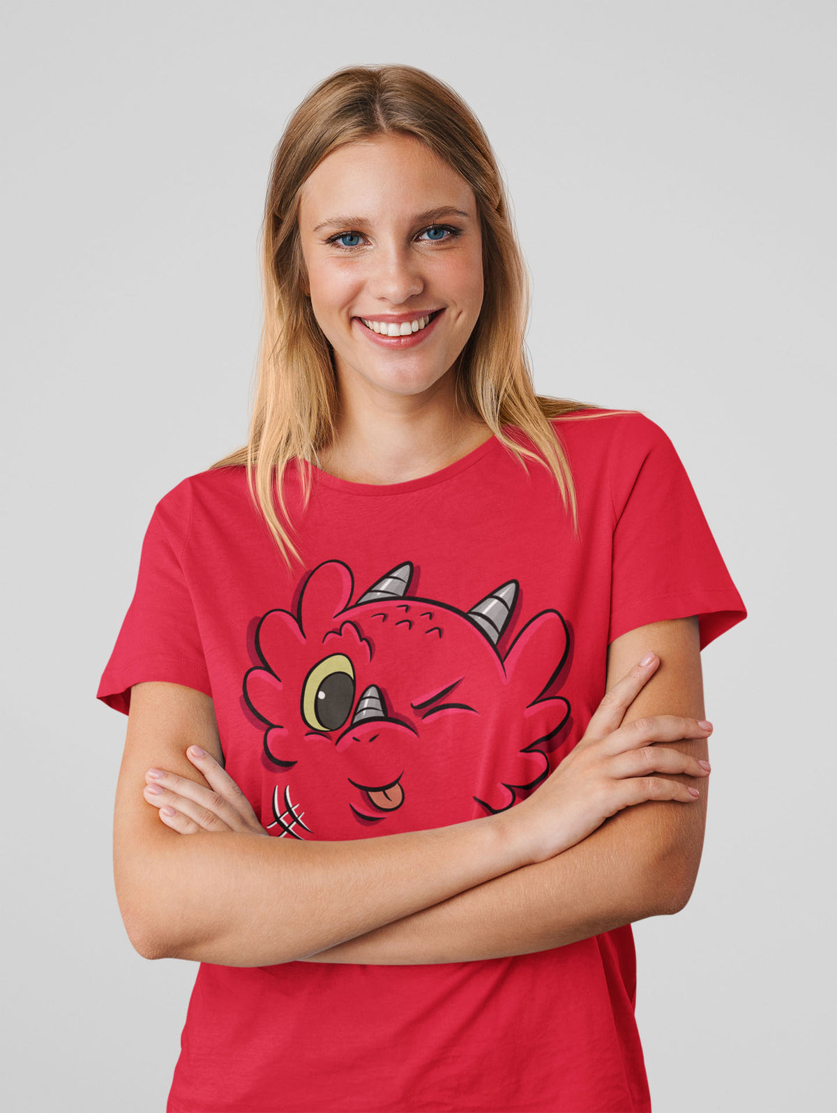 Silly Dragon - Emotion T-Shirt - Red (Adult Sizes)