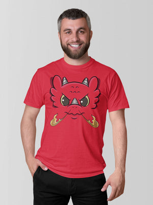 Angry Dragon - Emotion T-Shirt - Red (Adult Sizes)