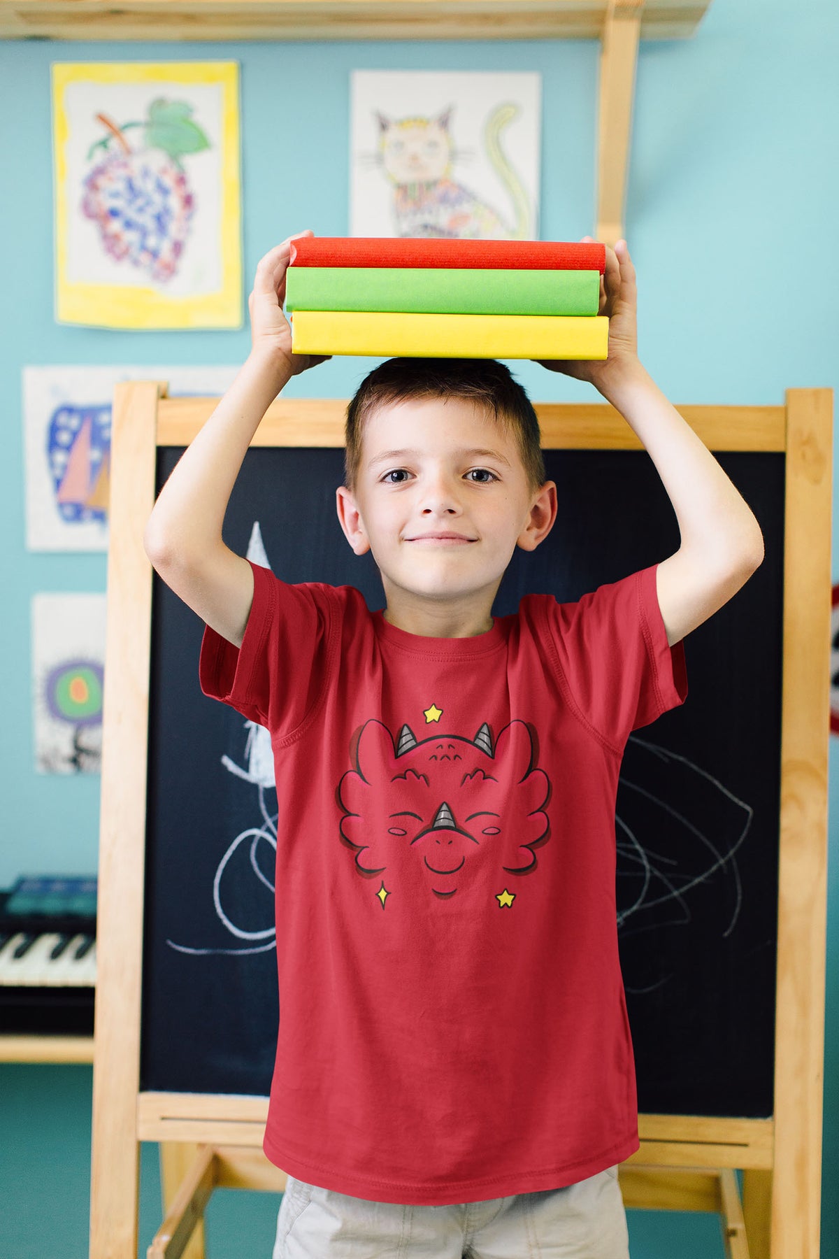 Happy Dragon - Emotion T-Shirts - Red (Youth Sizes)