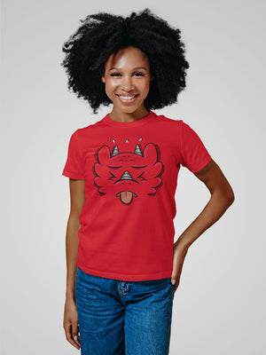 Disgusted Dragon - Emotion T-Shirt - Red (Adult Sizes)