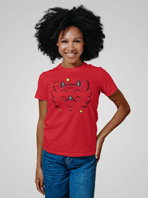 Happy Dragon - Emotion T-Shirt - Red (Adult Sizes)